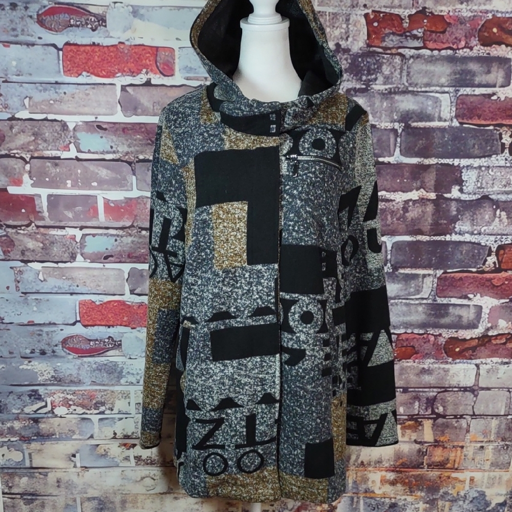 Baciano 3/4 Length Zip Front Jacket w/ Hood